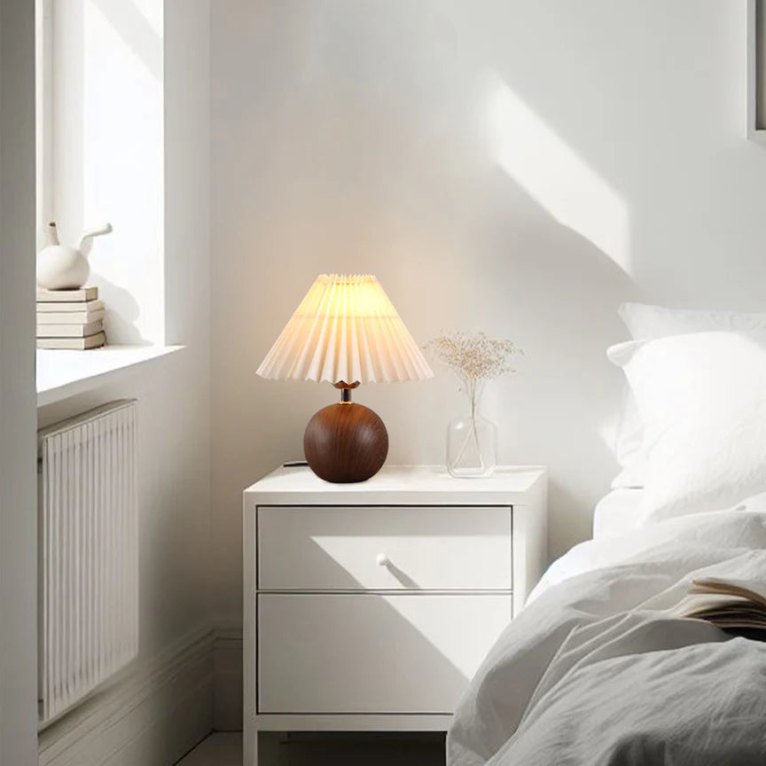 Orbelle Table Lamp Walnut & Beige - LL-27-0265DB