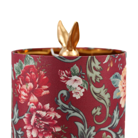 Thistle Rabbit Sitting Table Lamp Red & Gold - LL-14-0274