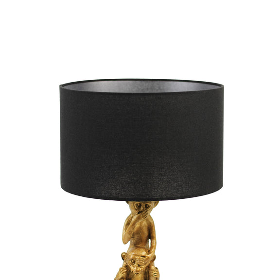 Sage Three Wise Monkey Table Lamp Gold & Black - LL-27-0275