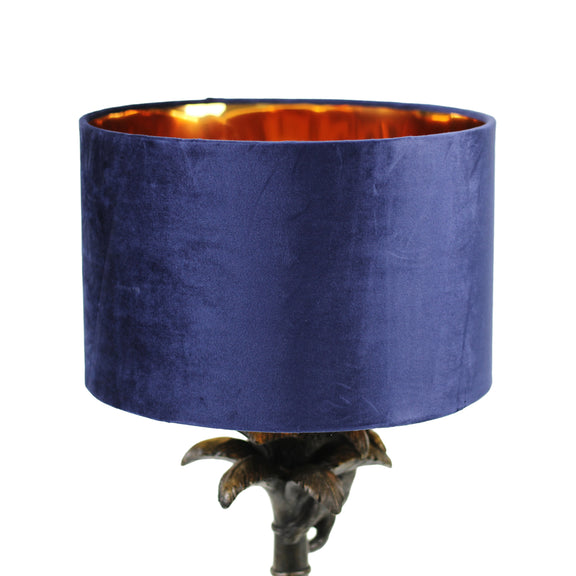 Palmer Two Monkey Table Lamp Pewter & Blue - LL-27-0276