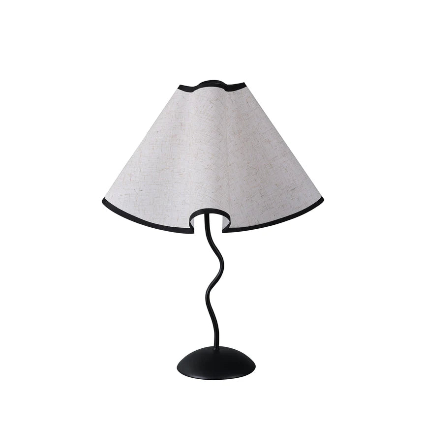 Wyatt Table Lamp Matt Black & Linen - LL-27-0280