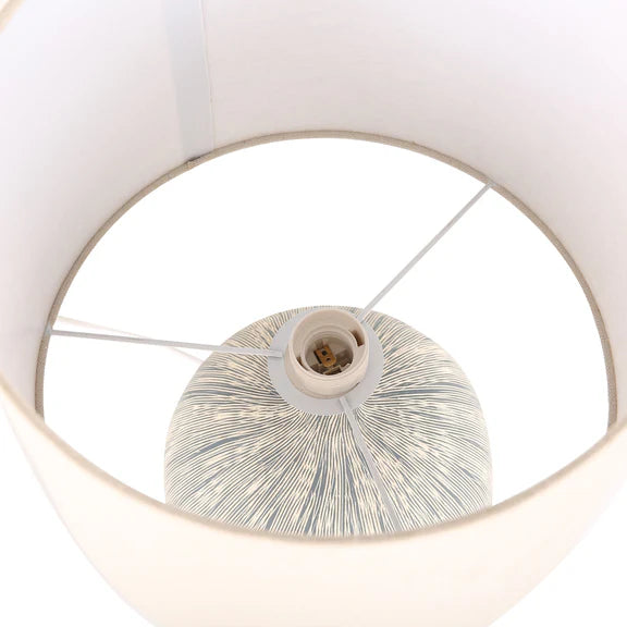 Zaya Table Lamp Blue & Linen - LL-27-0298
