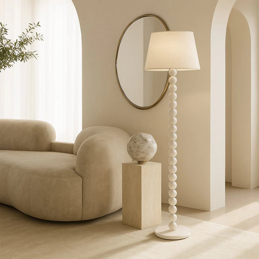 Pearl Orb Floor Lamp Whisper White - LL-27-0316W