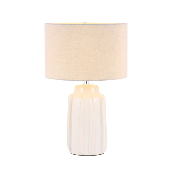 Luna Table Lamp Cream & Linen - LL-27-0319