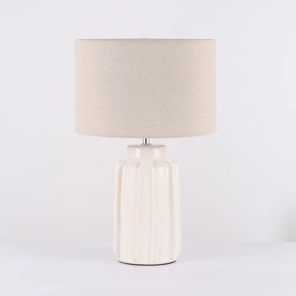 Luna Table Lamp Cream & Linen - LL-27-0319