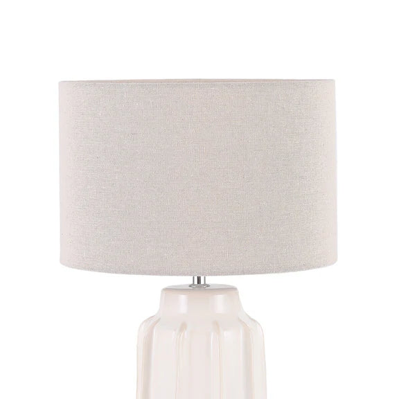 Luna Table Lamp Cream & Linen - LL-27-0319