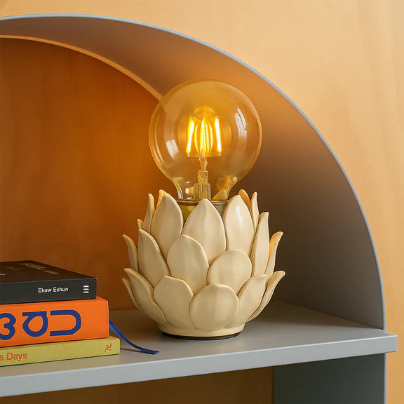 Lustre Artichoke Ceramic Table Lamp Ivory - LL-27-0323