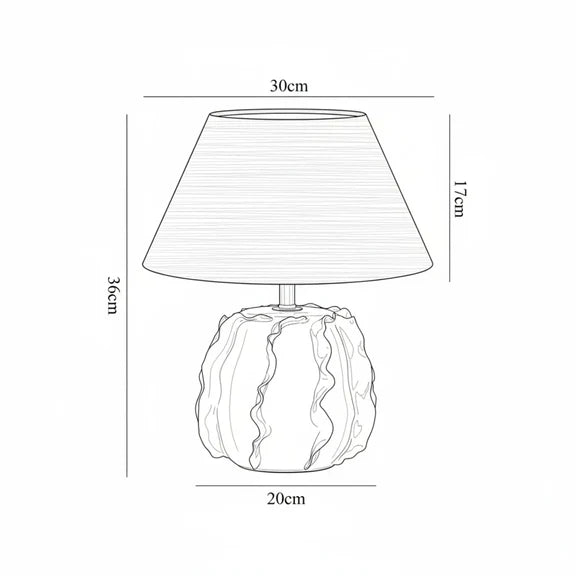Lila Table Lamp Butter Cream & Linen - LL-27-0326