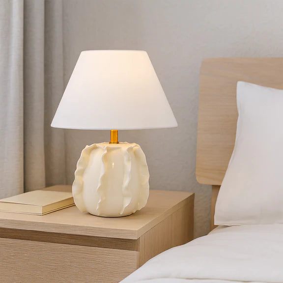 Lila Table Lamp Butter Cream & Linen - LL-27-0326