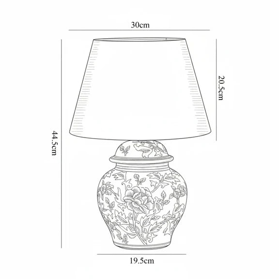 Tove Celadon Table Lamp Green & White - LL-27-0327