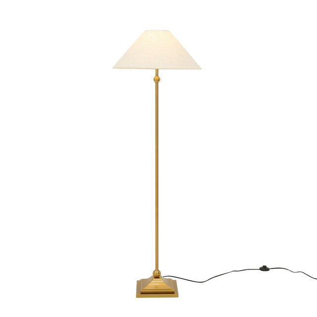 Violet Floor Lamp Brass & Linen - LL-27-0328