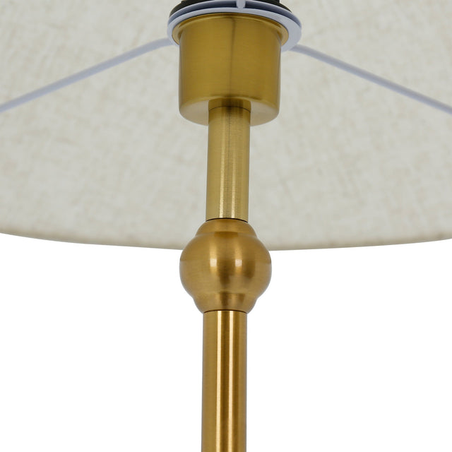 Violet Floor Lamp Brass & Linen - LL-27-0328
