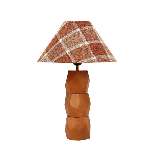 Helena Hand Faceted Plaid Shade Table Lamp  Brown - LL-27-0329P