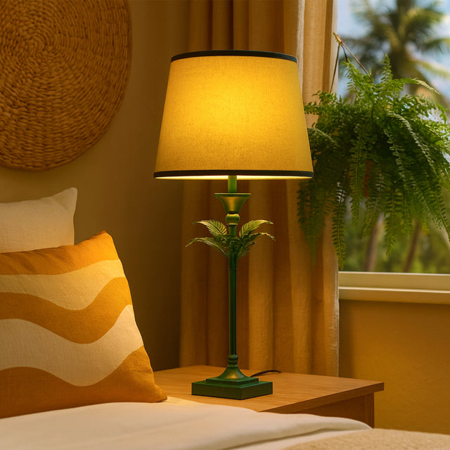 Paloma Palm Table Lamp Green - LL-27-0332G
