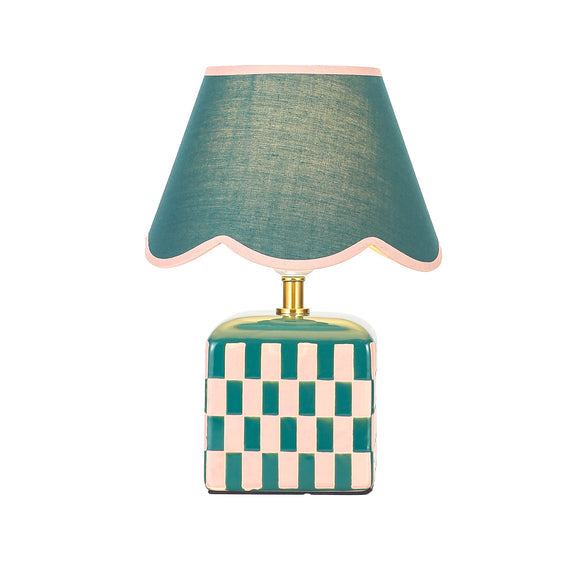 Valentina Table Lamp Dark Green & Pink - LL-27-0336G