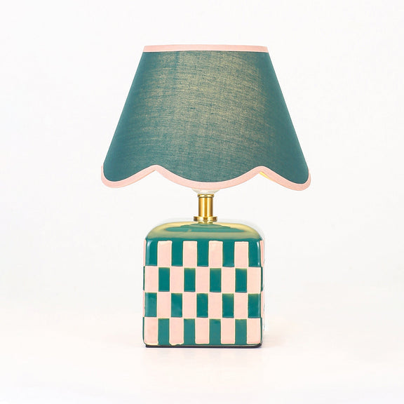 Valentina Table Lamp Dark Green & Pink - LL-27-0336G