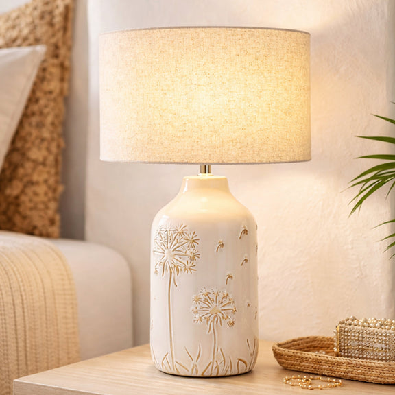 Nari Dandelion Table Lamp White & Natural - LL-27-0340