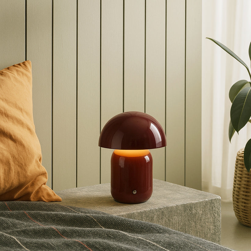 Mushroom LED Touch Table Lamp 2W 3CCT Brick Red - LL-LED-29BR