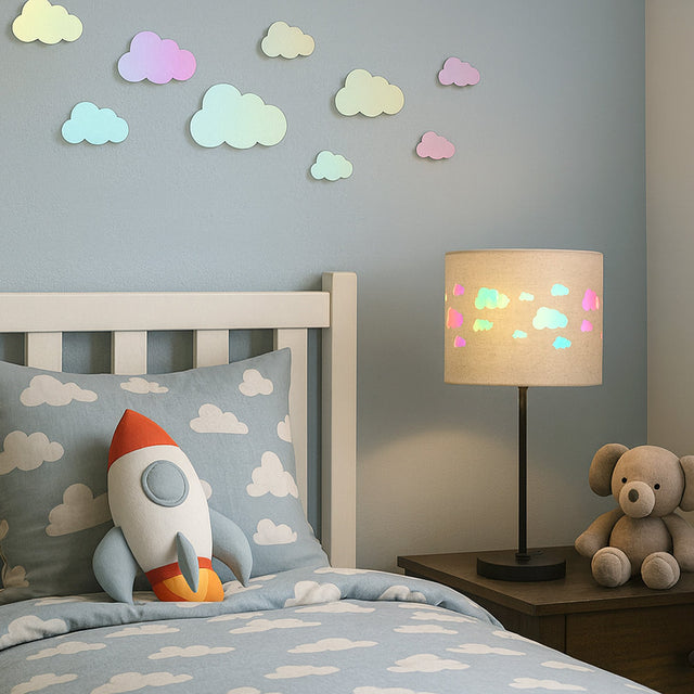 Kiki Rechargeable Cloud Pattern LED Table Lamp 3W Black & Linen - LL-LED-30C