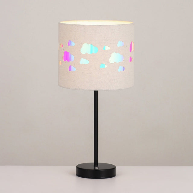 Kiki Rechargeable Cloud Pattern LED Table Lamp 3W Black & Linen - LL-LED-30C