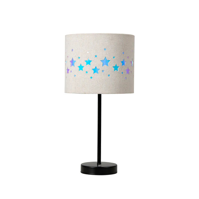 Kiki Rechargeable Star Pattern LED Table Lamp 3W Black & Linen - LL-LED-30S