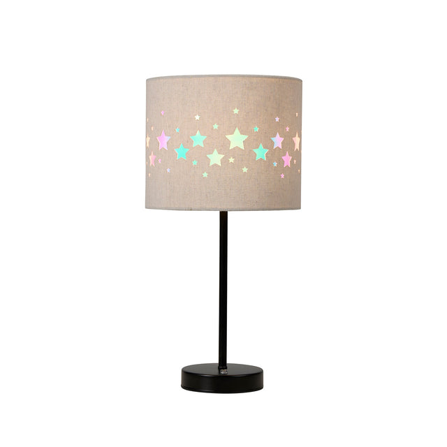 Kiki Rechargeable Star Pattern LED Table Lamp 3W Black & Linen - LL-LED-30S