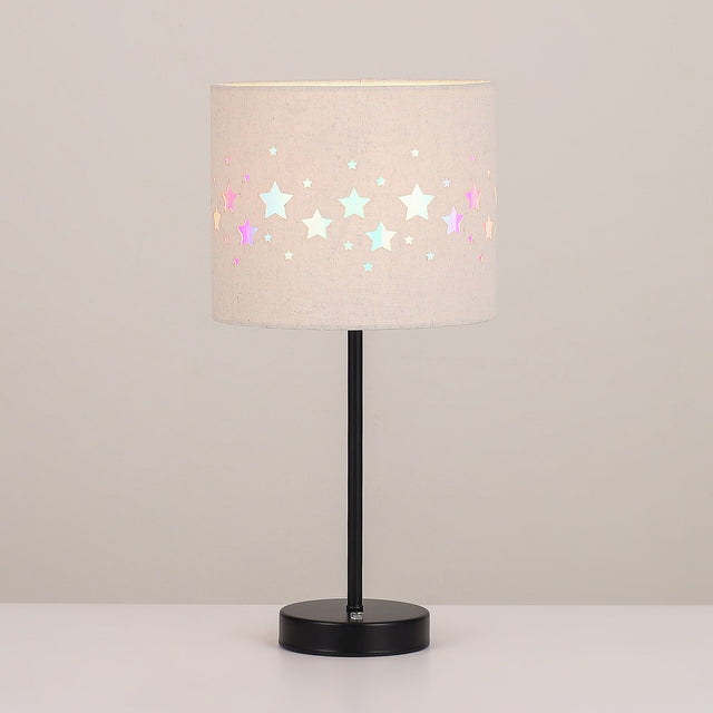 Kiki Rechargeable Star Pattern LED Table Lamp 3W Black & Linen - LL-LED-30S
