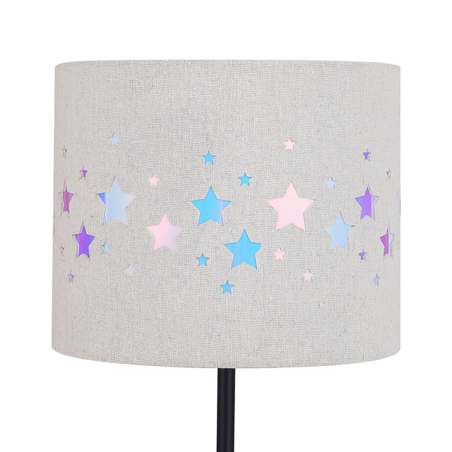 Kiki Rechargeable Star Pattern LED Table Lamp 3W Black & Linen - LL-LED-30S