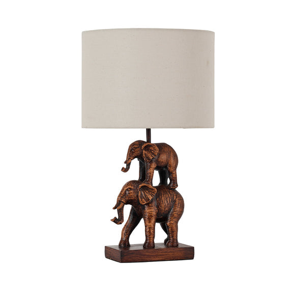 Mother and Calf Elephant LED Table Lamp 2.5W 3000K Natural & Brushed Bronze - LL-LED-31