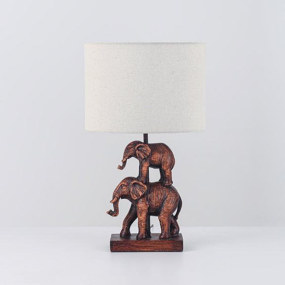 Mother and Calf Elephant LED Table Lamp 2.5W 3000K Natural & Brushed Bronze - LL-LED-31