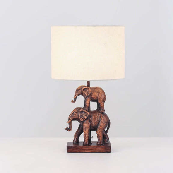 Mother and Calf Elephant LED Table Lamp 2.5W 3000K Natural & Brushed Bronze - LL-LED-31