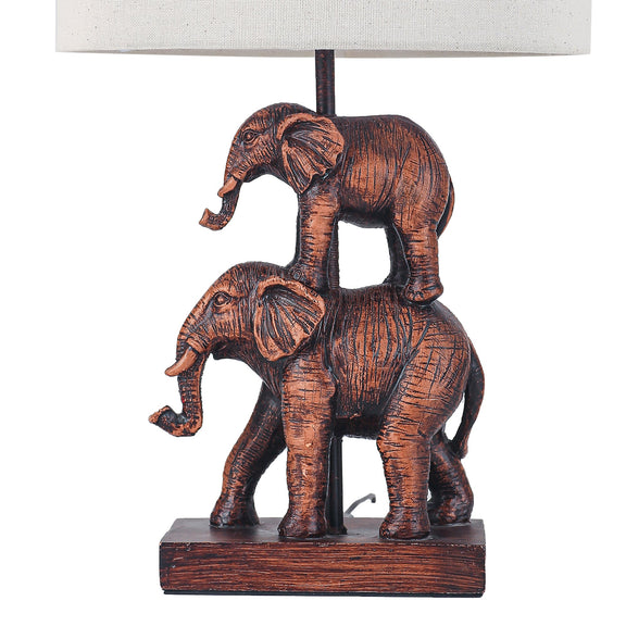 Mother and Calf Elephant LED Table Lamp 2.5W 3000K Natural & Brushed Bronze - LL-LED-31