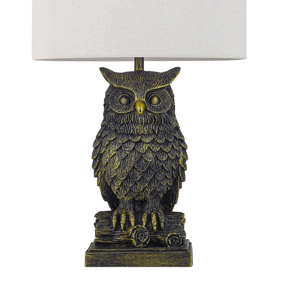 Owl Sculpture LED Table Lamp 2.5W 3000K Natural & Brushed Antique Brass - LL-LED-32