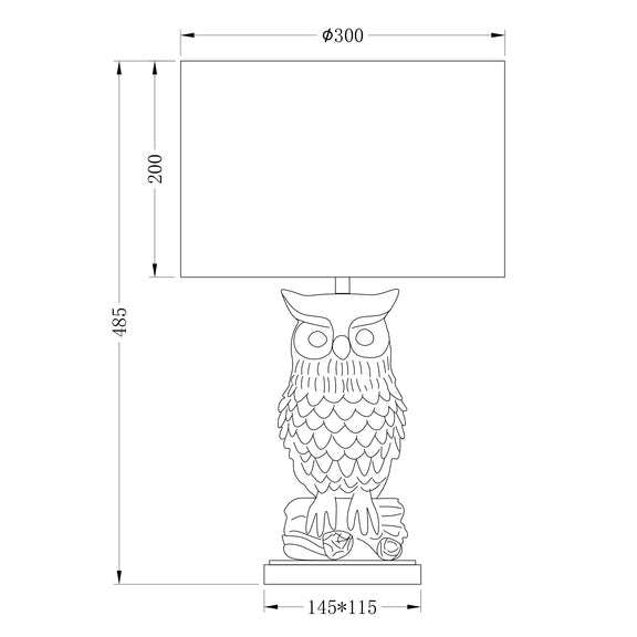 Owl Sculpture LED Table Lamp 2.5W 3000K Natural & Brushed Antique Brass - LL-LED-32