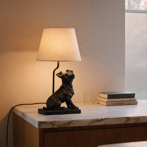 Jack Russell LED Table Lamp 2.5W 3000K Natural & Brushed Black Copper - LL-LED-34