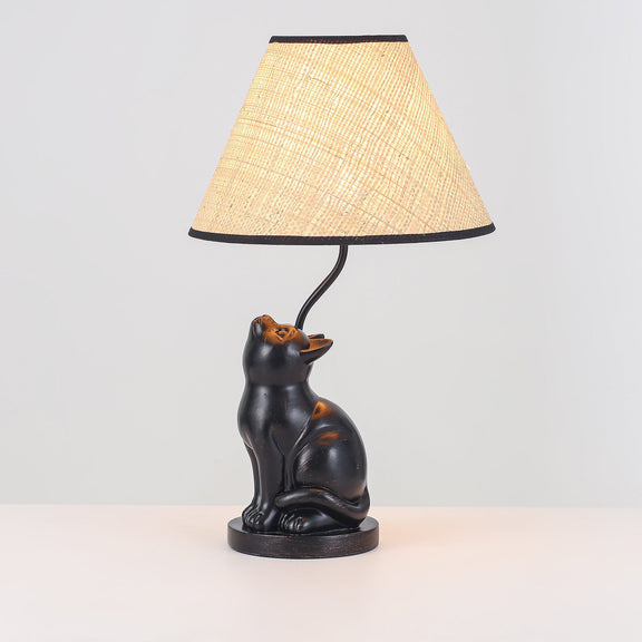 Upward Looking Cat LED Table Lamp 2.5W 3000K Natural & Brushed Black Copper - LL-LED-35