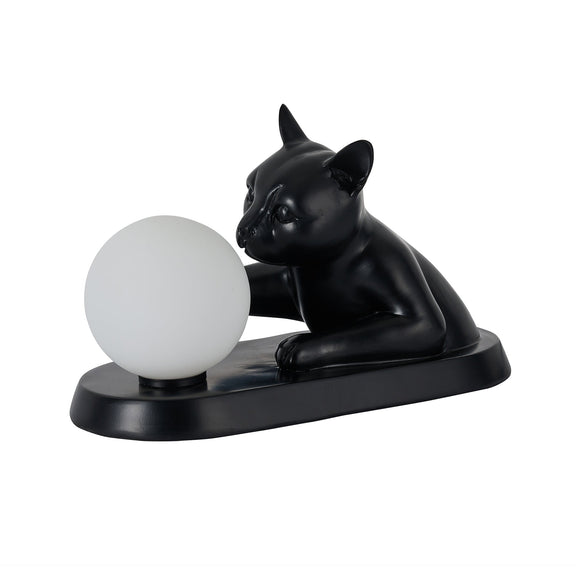 Cat Touching Ball LED Table Lamp 2.5W 3000K Opal & Black - LL-LED-36