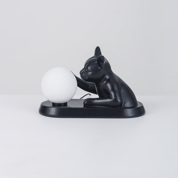 Cat Touching Ball LED Table Lamp 2.5W 3000K Opal & Black - LL-LED-36