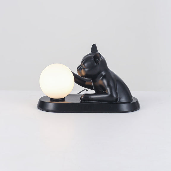 Cat Touching Ball LED Table Lamp 2.5W 3000K Opal & Black - LL-LED-36