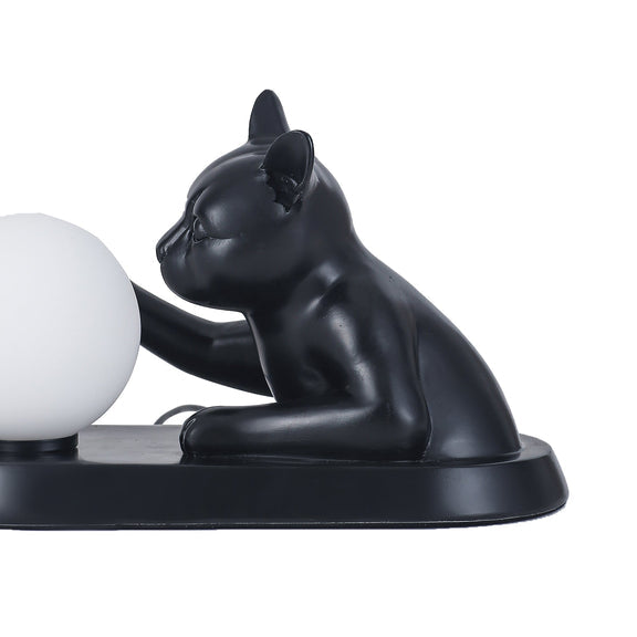 Cat Touching Ball LED Table Lamp 2.5W 3000K Opal & Black - LL-LED-36