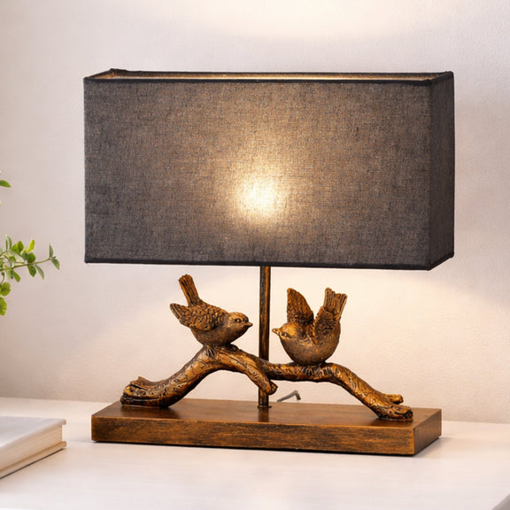 Birds on Branch LED Table Lamp 2.5W 3000K Brushed Gold & Black - LL-LED-37