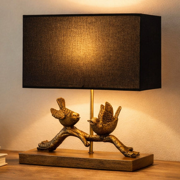 Birds on Branch LED Table Lamp 2.5W 3000K Brushed Gold & Black - LL-LED-37