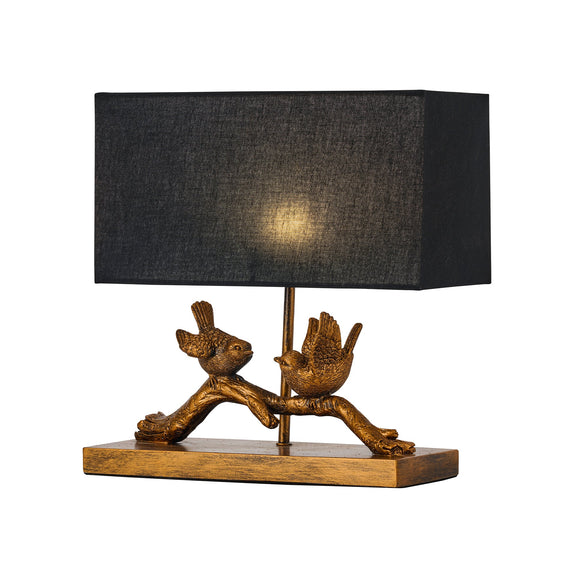 Birds on Branch LED Table Lamp 2.5W 3000K Brushed Gold & Black - LL-LED-37
