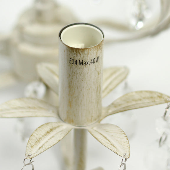 Stella 5 Lights Chandelier Ivory & Brushed Gold - LL002CH016L