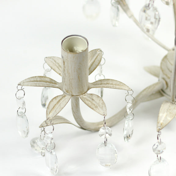 Stella 3 Lights Chandelier Ivory & Brushed Gold - LL002CH016S