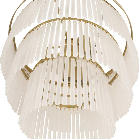 Greer 4 Light Chandelier Gold & Frosted Glass - LL002CH117