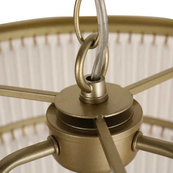 Greer 4 Light Chandelier Gold & Frosted Glass - LL002CH117