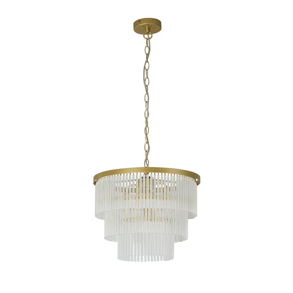 Greer 4 Light Chandelier Gold & Frosted Glass - LL002CH117
