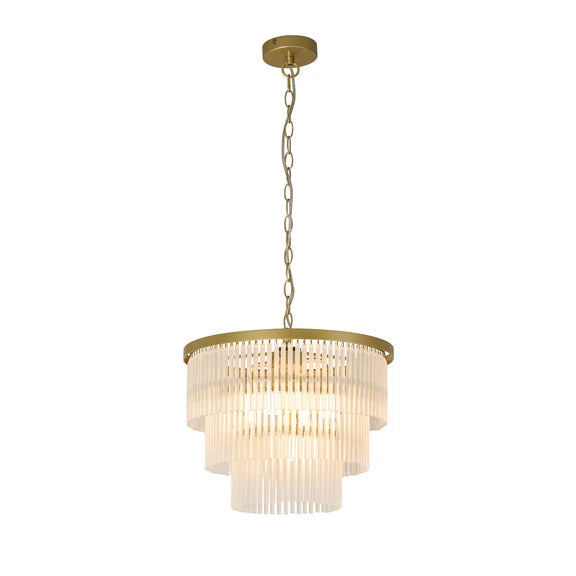Greer 4 Light Chandelier Gold & Frosted Glass - LL002CH117
