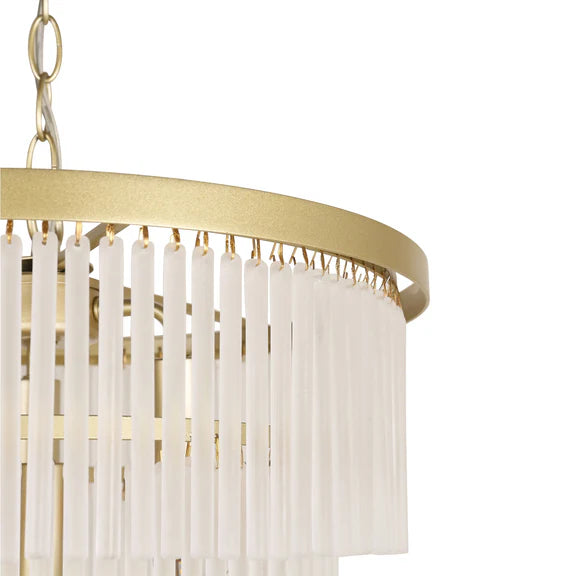Greer 4 Light Chandelier Gold & Frosted Glass - LL002CH117